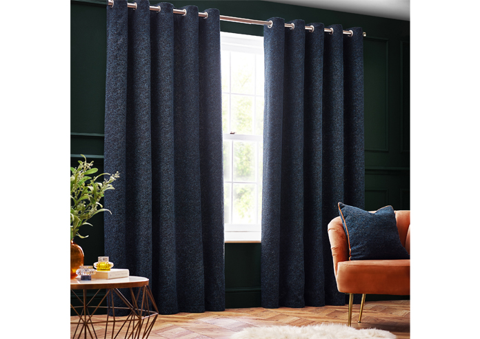 Galaxy Eyelet, Navy - Ready Made Curtains - Image 7